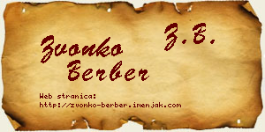 Zvonko Berber vizit kartica